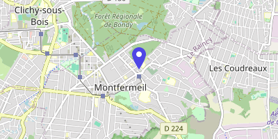 Carte OpenStreetMap — 7 place Jean-Mermoz, Montfermeil