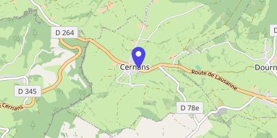 Carte OpenStreetMap — 2 rue de Pontarlier, Cernans