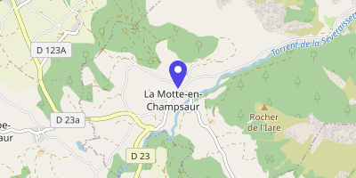 Carte OpenStreetMap — 23 A route de Molines, La Motte-en-Champsaur