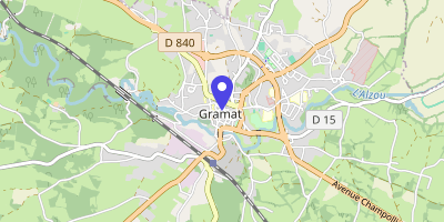 Carte OpenStreetMap — 3 place du Four, Gramat