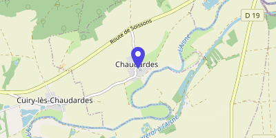 Carte OpenStreetMap — 1 place de la Mairie, Chaudardes