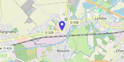 Carte OpenStreetMap — 19 rue de Tergnier, Beautor