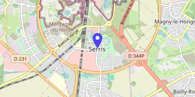 Carte OpenStreetMap — 2 place Antoine-Mauny, Serris