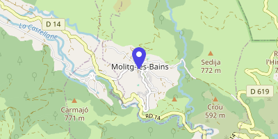 Carte OpenStreetMap — 5 carretera del Col-de-Jau, Molitg-les-Bains