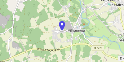 Carte OpenStreetMap — Le Bourg, Moulins-sur-Tardoire