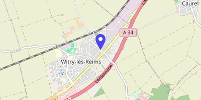 Carte OpenStreetMap — Place de la Mairie, Witry-lès-Reims