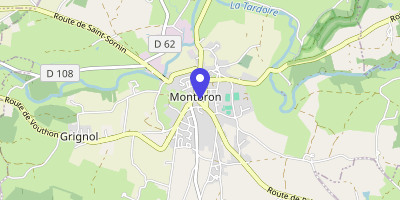 Carte OpenStreetMap — Place de l'Hôtel-de-Ville, Montbron