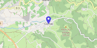 Carte OpenStreetMap — 10 Place de la Mairie, Cornac