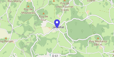 Carte OpenStreetMap — 6 route de Bosmoreau-les-Mines, Janaillat