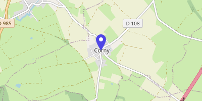 Carte OpenStreetMap — 1 place de la Mairie, Corny-Machéroménil