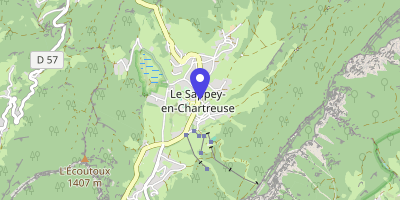 Carte OpenStreetMap — Place de l'Église, Le Sappey-en-Chartreuse