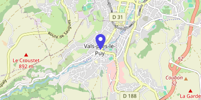 Carte OpenStreetMap — 2 place du Monastère, Vals-près-le-Puy