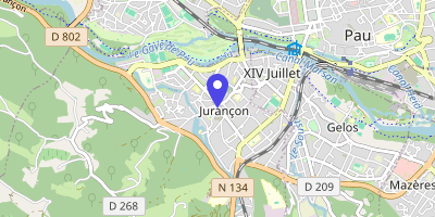 Carte OpenStreetMap — 6 rue Charles-de-Gaulle, Jurançon