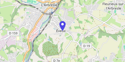 Carte OpenStreetMap — 52 rue de la Rencontre, Éveux