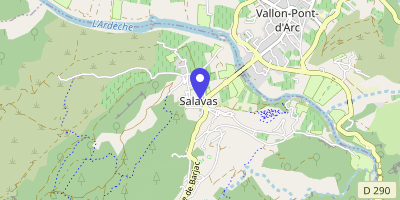 Carte OpenStreetMap — 15 place de la Mairie, Salavas