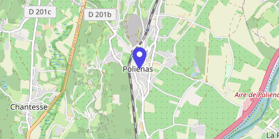 Carte OpenStreetMap — 2 place du Docteur-Valois, Poliénas