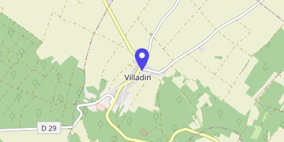 Carte OpenStreetMap — 1 place de l'Église, Villadin
