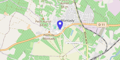 Carte OpenStreetMap — 3 avenue des Platanes, Montady