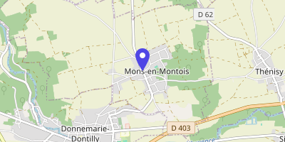 Carte OpenStreetMap — 1 rue de la Croix-Rouge, Mons-en-Montois