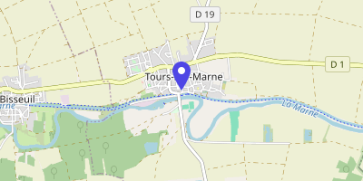 Carte OpenStreetMap — Rue du Pont, Tours-sur-Marne