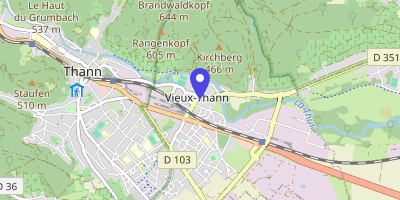 Carte OpenStreetMap — 76 rue Charles-de-Gaulle, Vieux-Thann