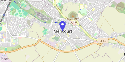 Carte OpenStreetMap — Place Jean-Jaurès, Méricourt