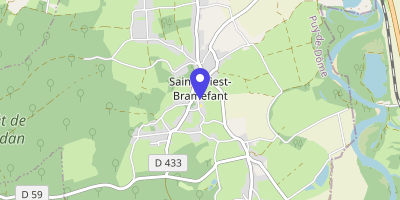 Carte OpenStreetMap — 1 rue de la Mairie, Saint-Priest-Bramefant