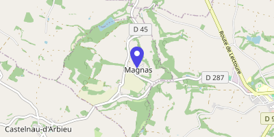 Carte OpenStreetMap — 111 rue du Lau, Magnas