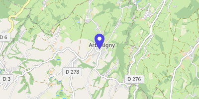 Carte OpenStreetMap — 83 impasse de l'Église, Arbusigny