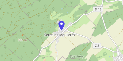 Carte OpenStreetMap — 5 rue de l'École, Serre-les-Moulières
