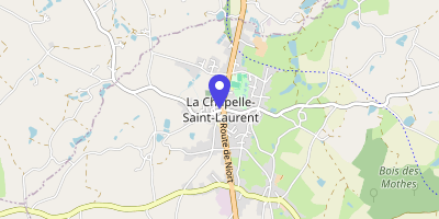 Carte OpenStreetMap — 1 place de l'Église, La Chapelle-Saint-Laurent