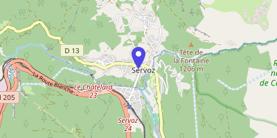Carte OpenStreetMap — 44 rue de l'Église, Servoz
