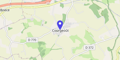 Carte OpenStreetMap — 1 rue de la Mairie, Courgeout