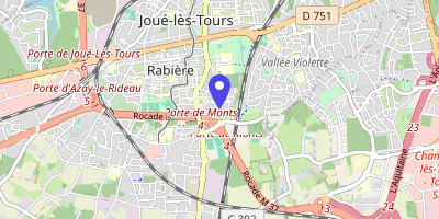 Carte OpenStreetMap — Parvis Raymond-Lory, Joué-lès-Tours