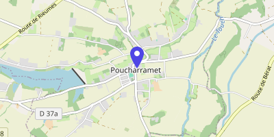 Carte OpenStreetMap — 2 rue des Hospitaliers, Poucharramet
