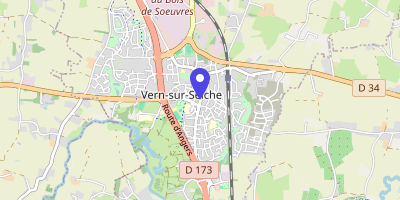 Carte OpenStreetMap — 22 rue de Châteaubriant, Vern-sur-Seiche