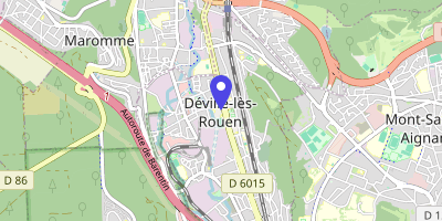 Carte OpenStreetMap — 1 place François-Mitterrand, Déville-lès-Rouen