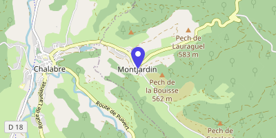 Carte OpenStreetMap — 2 route de Chalabre, Montjardin