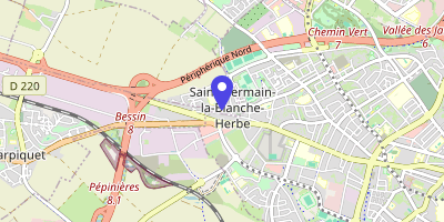 Carte OpenStreetMap — 11 rue Roland-Vico, Saint-Germain-la-Blanche-Herbe