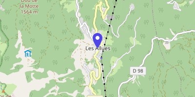 Carte OpenStreetMap — 124 rue de la Resse, Les Allues