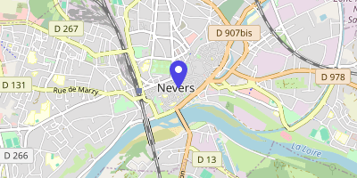 Carte OpenStreetMap — 1 place de l'Hôtel-de-Ville, Nevers