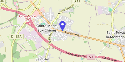 Carte OpenStreetMap — 2 place François-Mitterrand, Sainte-Marie-aux-Chênes