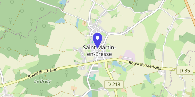 Carte OpenStreetMap — 1 place du Monument, Saint-Martin-en-Bresse