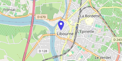 Carte OpenStreetMap — 42 place Abel-Surchamp, Libourne