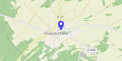 Carte OpenStreetMap — 1 rue des Tilleuls, Cruzy-le-Châtel