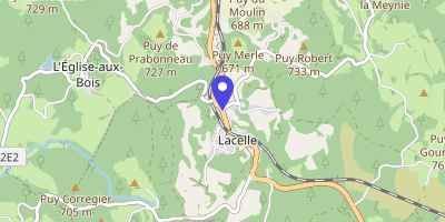 Carte OpenStreetMap — 12 avenue Porte-de-la-Corrèze, Lacelle