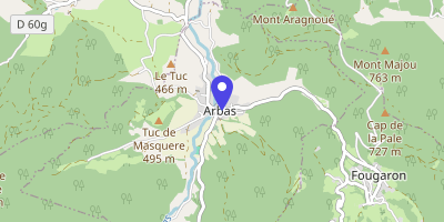 Carte OpenStreetMap — 1 Place de la Mairie, Arbas