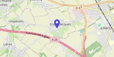 Carte OpenStreetMap — 52 rue Principale, Ecquedecques