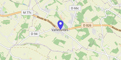 Carte OpenStreetMap — Place de la Mairie, Vallesvilles