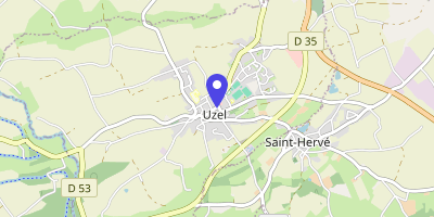Carte OpenStreetMap — 2 rue du Château, Uzel
